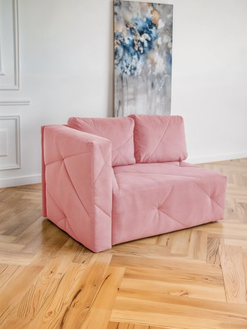 Диван 1010 розовый, левый (BRENDOSS) в Нижних Сергах - nizhnie-sergi.mebel-e96.ru
