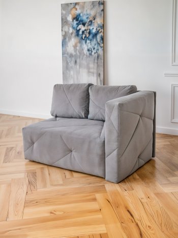 Диван 1010 серый, правый (BRENDOSS) в Нижних Сергах - nizhnie-sergi.mebel-e96.ru