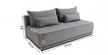 Диван-кровать 1001 серый (Brendoss) в Нижних Сергах - nizhnie-sergi.mebel-e96.ru