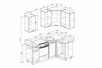 Кухонный гарнитур угловой Крафт 2000х1200 в Нижних Сергах - nizhnie-sergi.mebel-e96.ru