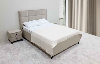 Кровать с подъемным механизмом Мега беж (Лин) в Нижних Сергах - nizhnie-sergi.mebel-e96.ru