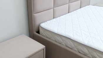 Кровать с подъемным механизмом Мега беж (Лин) в Нижних Сергах - nizhnie-sergi.mebel-e96.ru