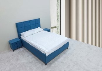 Кровать с подъемным механизмом Мега синий (Лин) в Нижних Сергах - nizhnie-sergi.mebel-e96.ru