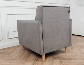 Кресло 831 Серый, велюр (Brendoss) в Нижних Сергах - nizhnie-sergi.mebel-e96.ru