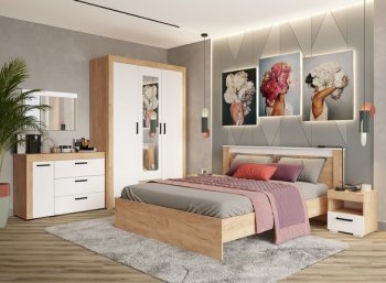 Кровать двуспальная Адель белый (Текс) в Нижних Сергах - nizhnie-sergi.mebel-e96.ru