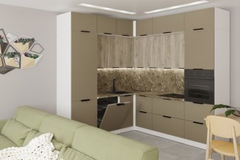 Кухонный гарнитур Альба гранд прайм 2200х2500 мм (Герда) в Нижних Сергах - nizhnie-sergi.mebel-e96.ru