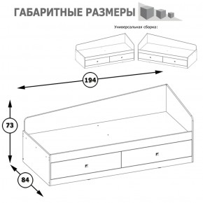 Кровать с ящиками Альфа 11.21 солнечный свет в Нижних Сергах - nizhnie-sergi.mebel-e96.ru