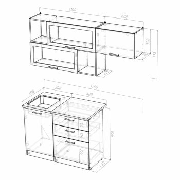 Кухонный гарнитур Алина экстра 1700 мм (Герда) в Нижних Сергах - nizhnie-sergi.mebel-e96.ru