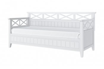 Кровать из массива Амелия белый античный (БМ) в Нижних Сергах - nizhnie-sergi.mebel-e96.ru