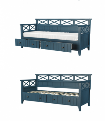 Кровать из массива Амелия сапфир (БМ) в Нижних Сергах - nizhnie-sergi.mebel-e96.ru