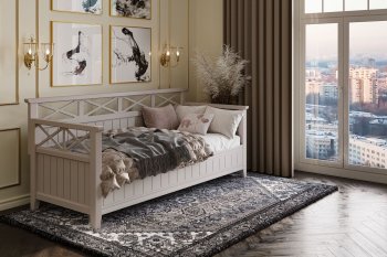 Кровать из массива Амелия льняной (БМ) в Нижних Сергах - nizhnie-sergi.mebel-e96.ru