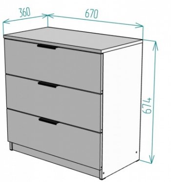 Комод Anna K215 674х670х360 в Нижних Сергах - nizhnie-sergi.mebel-e96.ru