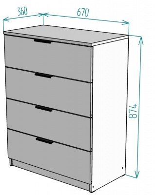 Комод Anna K216 874х670х360 в Нижних Сергах - nizhnie-sergi.mebel-e96.ru