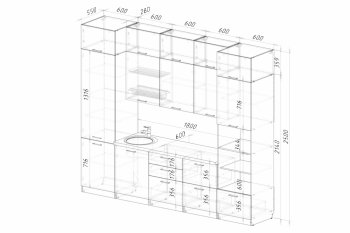 Кухонный гарнитур Асая экстра 3000 мм (герда) в Нижних Сергах - nizhnie-sergi.mebel-e96.ru