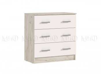 Комод 3 ящика Бася крафт/кашемир (Миф) в Нижних Сергах - nizhnie-sergi.mebel-e96.ru