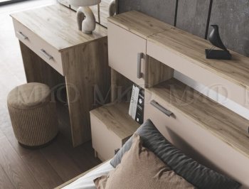 Спальный гарнитур Бася крафт/кашемир (Миф) в Нижних Сергах - nizhnie-sergi.mebel-e96.ru