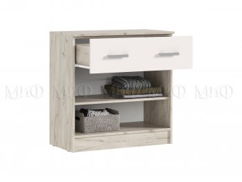 Комод 1 ящик 2 двери Бася крафт/кашемир (Миф) в Нижних Сергах - nizhnie-sergi.mebel-e96.ru
