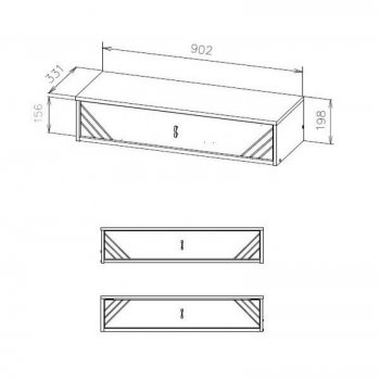 Стол туалетный (навесной) Байкал (СВ) в Нижних Сергах - nizhnie-sergi.mebel-e96.ru