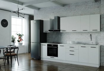 Кухонный гарнитур Белый глянец 2800 МДФ (Санвут) в Нижних Сергах - nizhnie-sergi.mebel-e96.ru