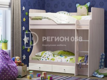 Двухъярусная кровать Бемби МДФ (Регион) в Нижних Сергах - nizhnie-sergi.mebel-e96.ru