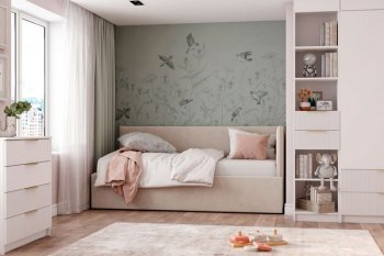 Диван-кровать Бенто с ПМ, велюр Крем (ДСВ) в Нижних Сергах - nizhnie-sergi.mebel-e96.ru