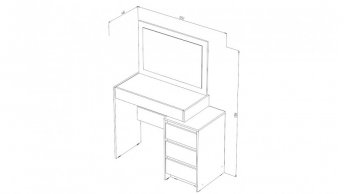 Стол туалетный Бостон анкор (Лин) в Нижних Сергах - nizhnie-sergi.mebel-e96.ru