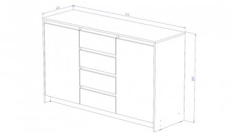 Комод большой Бостон анкор (Лин) в Нижних Сергах - nizhnie-sergi.mebel-e96.ru