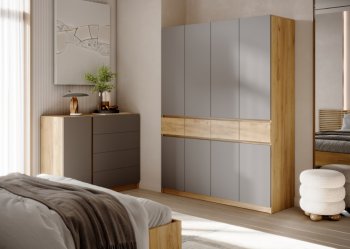 Спальный гарнитур Бостон Лайт серый (Стиль) в Нижних Сергах - nizhnie-sergi.mebel-e96.ru