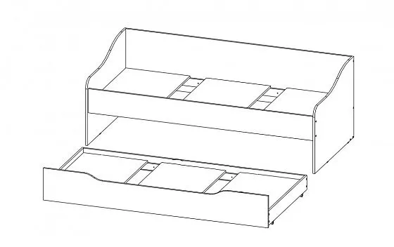 Кровать выдвижная Челси Color (Миф) в Нижних Сергах - nizhnie-sergi.mebel-e96.ru