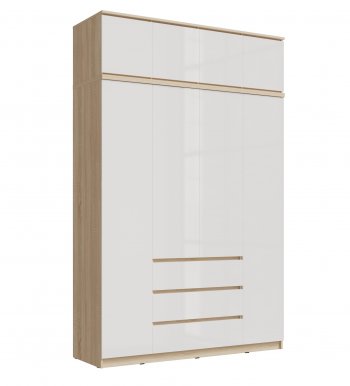 Шкаф 1600 мм Челси с антресолью сонома (Миф) в Нижних Сергах - nizhnie-sergi.mebel-e96.ru