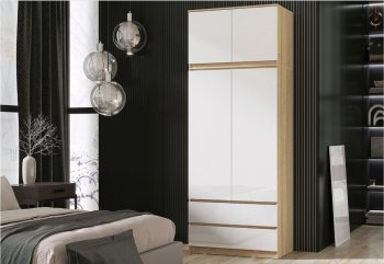 Шкаф Челси с антресолью 900 мм Сонома (Миф) в Нижних Сергах - nizhnie-sergi.mebel-e96.ru