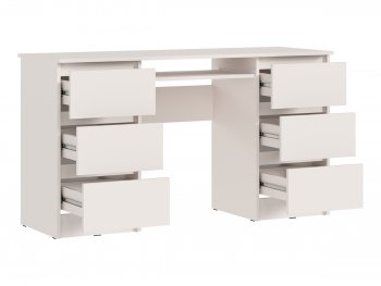 Письменный стол Челси 6 ящиков кашемир (Миф) в Нижних Сергах - nizhnie-sergi.mebel-e96.ru