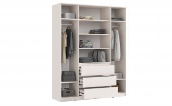 Шкаф 1600 мм Челси с антресолью Кашемир (Миф) в Нижних Сергах - nizhnie-sergi.mebel-e96.ru