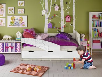 Кровать Дельфин шарли белый (Миф) в Нижних Сергах - nizhnie-sergi.mebel-e96.ru