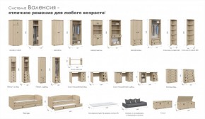 Комод 5ящ Валенсия Дуб сонома (Имп) в Нижних Сергах - nizhnie-sergi.mebel-e96.ru