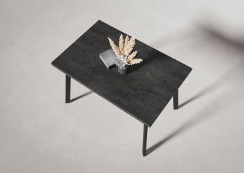 Стол нераздв. Дублин 32 КРАФТ В2, ЛДСП Цемент темный (Вудман) в Нижних Сергах - nizhnie-sergi.mebel-e96.ru