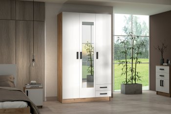Шкаф 1200 мм Эконом с зеркалом (Зарон) в Нижних Сергах - nizhnie-sergi.mebel-e96.ru | фото
