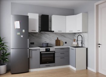 Угловой кухонный гарнитур Элеганция 2200*1000 мм (Sanvut) в Нижних Сергах - nizhnie-sergi.mebel-e96.ru