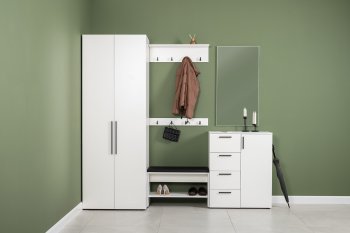 Тумба для обуви Эйр 16.130 белый (Моби) в Нижних Сергах - nizhnie-sergi.mebel-e96.ru