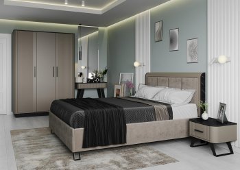 Спальный гарнитур Фиделия, модульный (Олмеко) в Нижних Сергах - nizhnie-sergi.mebel-e96.ru