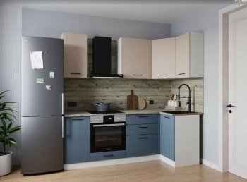 Угловой кухонный гарнитур Фьюжн 2200*1000 мм (Sanvut) в Нижних Сергах - nizhnie-sergi.mebel-e96.ru