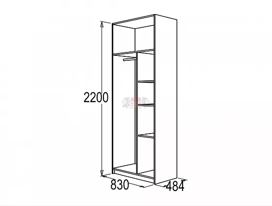 Шкаф 800 мм для одежды и белья Флагман-4 в Нижних Сергах - nizhnie-sergi.mebel-e96.ru