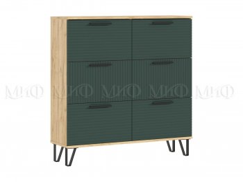 Обувница Флэш крафт/грин (Миф) в Нижних Сергах - nizhnie-sergi.mebel-e96.ru