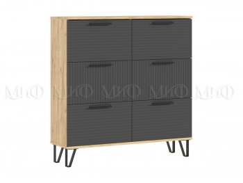Обувница Флэш крафт/графит (Миф) в Нижних Сергах - nizhnie-sergi.mebel-e96.ru