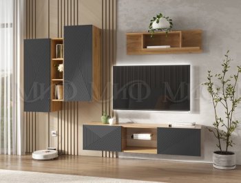 Стенка Флэш крафт/графит (Миф) в Нижних Сергах - nizhnie-sergi.mebel-e96.ru