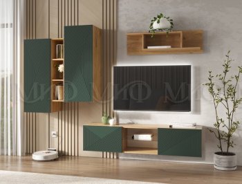 Стенка Флэш крафт/грин (Миф) в Нижних Сергах - nizhnie-sergi.mebel-e96.ru