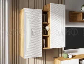 Стенка Флэш крафт/белый (Миф) в Нижних Сергах - nizhnie-sergi.mebel-e96.ru