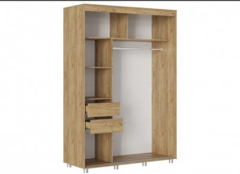 Шкаф-купе 1500 мм Форест крафт золотой(Стиль) в Нижних Сергах - nizhnie-sergi.mebel-e96.ru