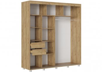Шкаф-купе 2000 мм Форест крафт золотой(Стиль) в Нижних Сергах - nizhnie-sergi.mebel-e96.ru