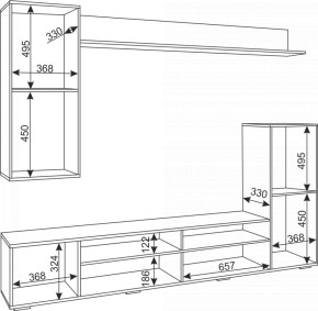 Стенка Альфа Дуб крафт золотой (Риннер) в Нижних Сергах - nizhnie-sergi.mebel-e96.ru